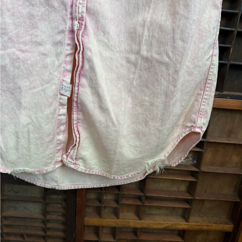 Pink Button-Up Shirt Dress - Picture 4 of 5